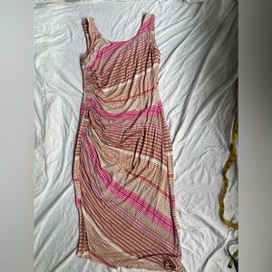 Anthropologie Bailey 44 striped Luca maxi dress sleeveless pink orange pet xs